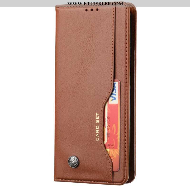 Etui Na Telefon do Samsung Galaxy S23 5G Etui Folio Etui Na Karty Ze Sztucznej Skóry